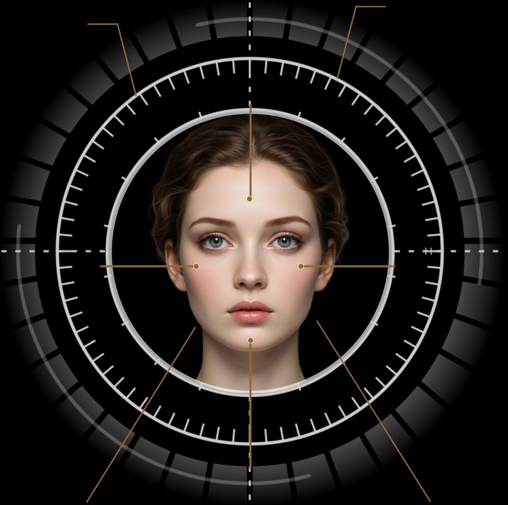 Vellaya AI facial scan analyzing skin hydration, acne, and texture metrics